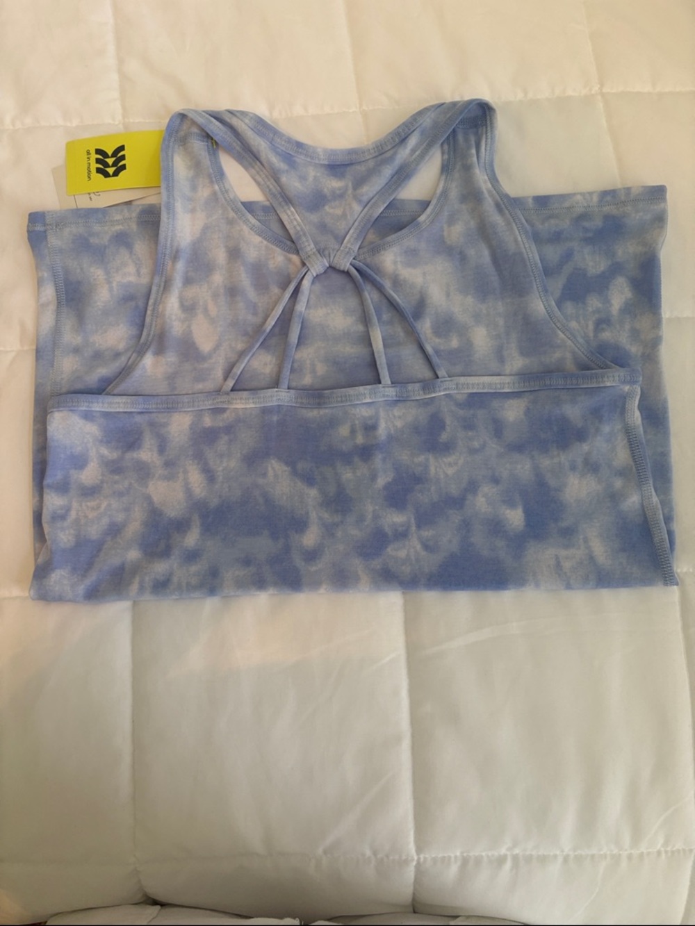 Light Blue Tie-Dye Sports Bra‎ with Strappy Back Girls 10/12